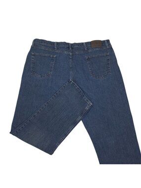 Wrangler Mens Relaxed Fit Jeans 44x32 Dark Wash Denim Classic Style